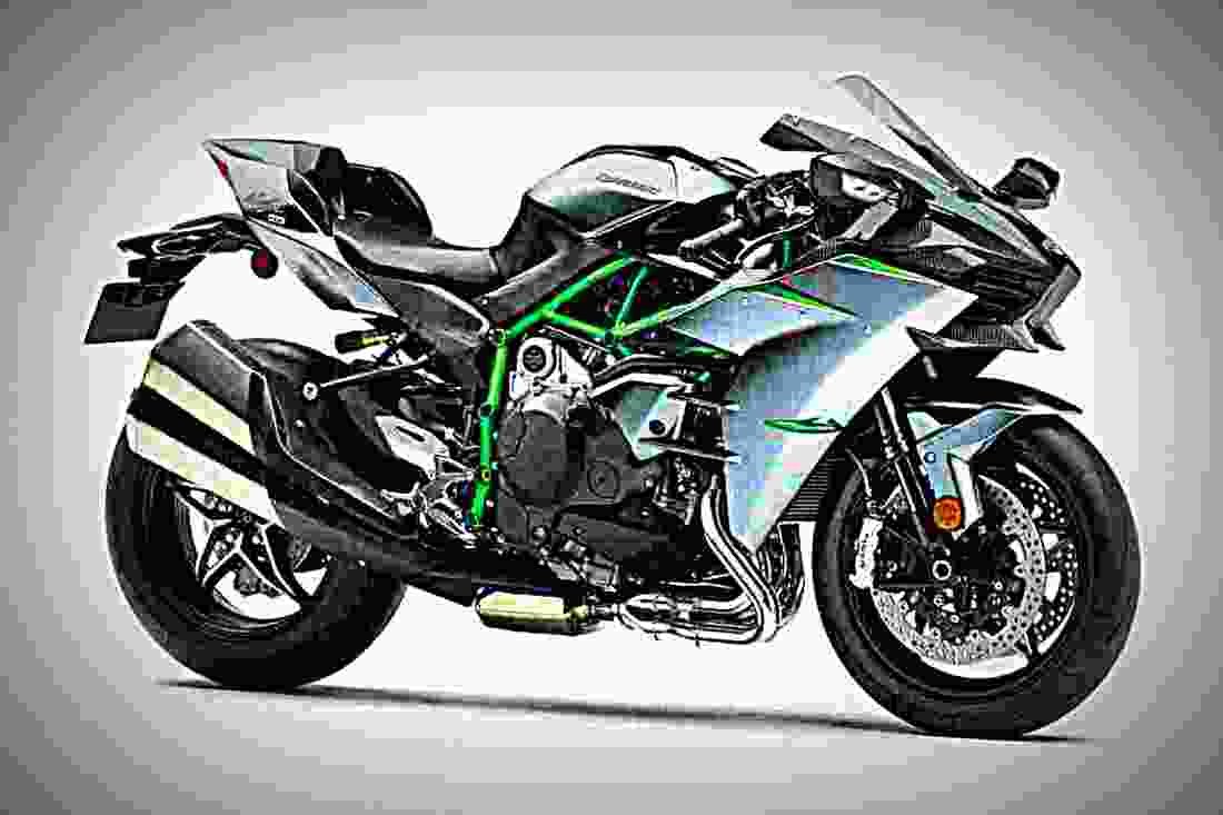Kawasaki Ninja H2 R 2019 3 motorbike A4 Photo Print