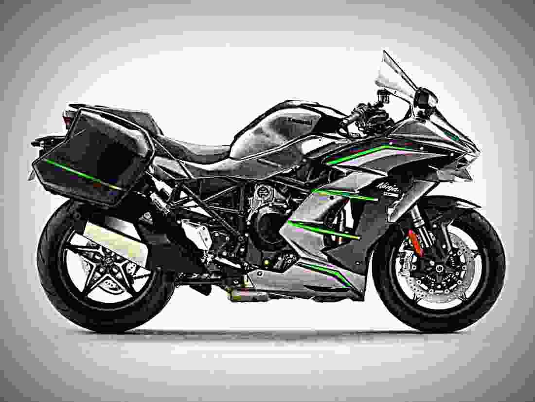Kawasaki Ninja H2 SX SE Plus 2019 4 motorbike A4 Photo Print