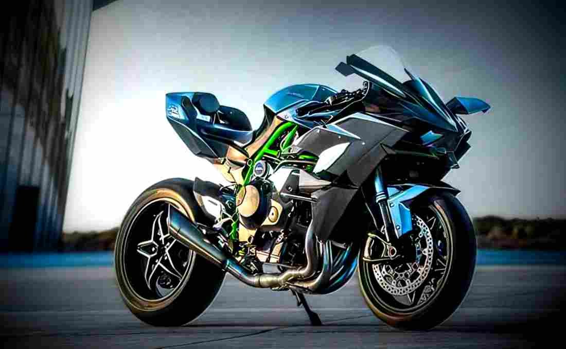 Kawasaki Ninja H2R 2017 3 motorbike A4 Photo Print
