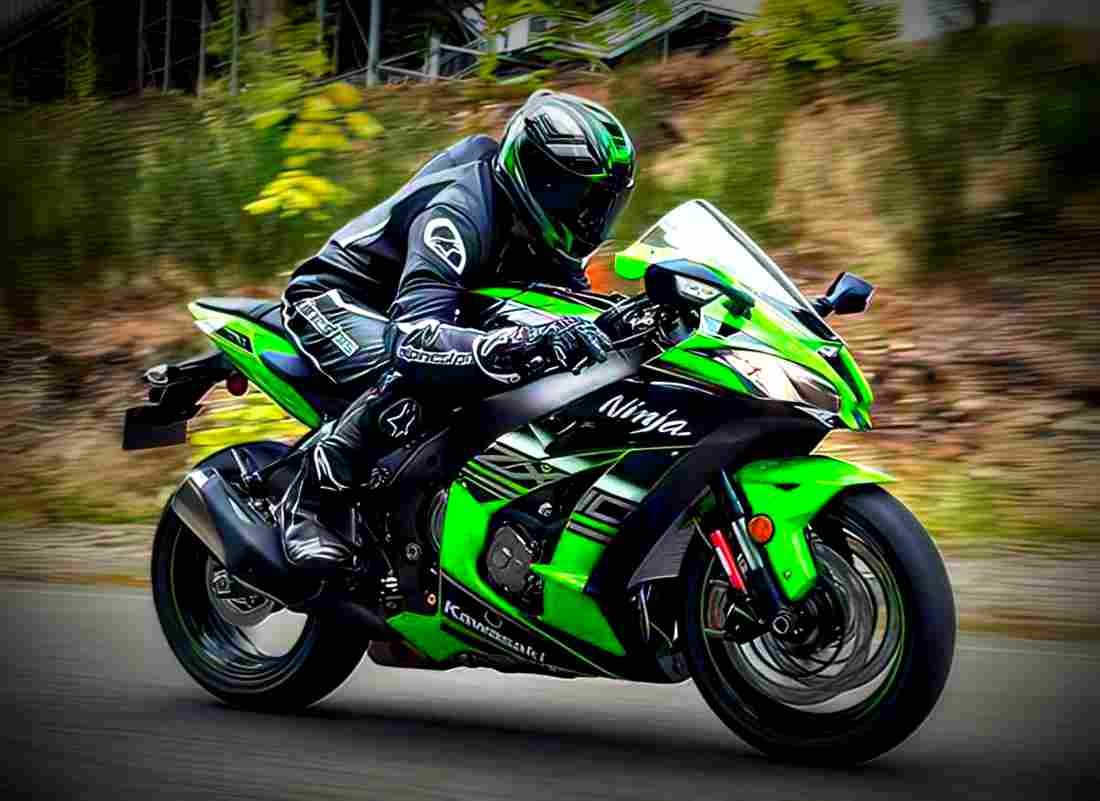 Kawasaki Ninja ZX 10R 2017 4 motorbike A4 Photo Print