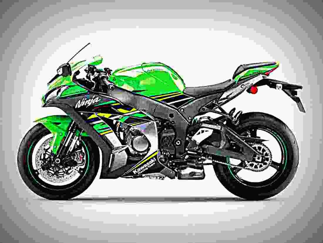 Kawasaki Ninja ZX 10R 2018 1 motorbike A4 Photo Print