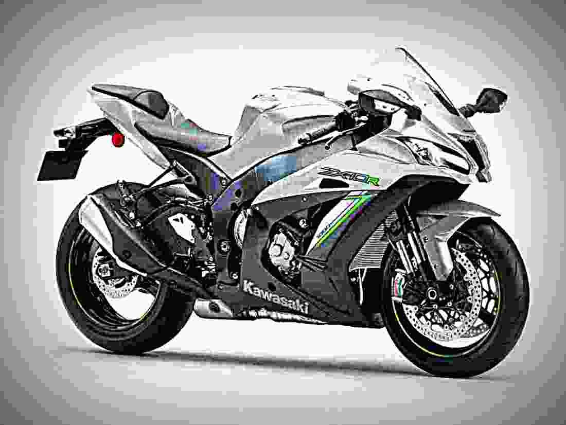 Kawasaki Ninja ZX 10R 2018 2 motorbike A4 Photo Print