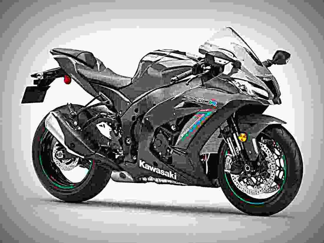 Kawasaki Ninja ZX 10R ABS 2019 2 motorbike A4 Photo Print