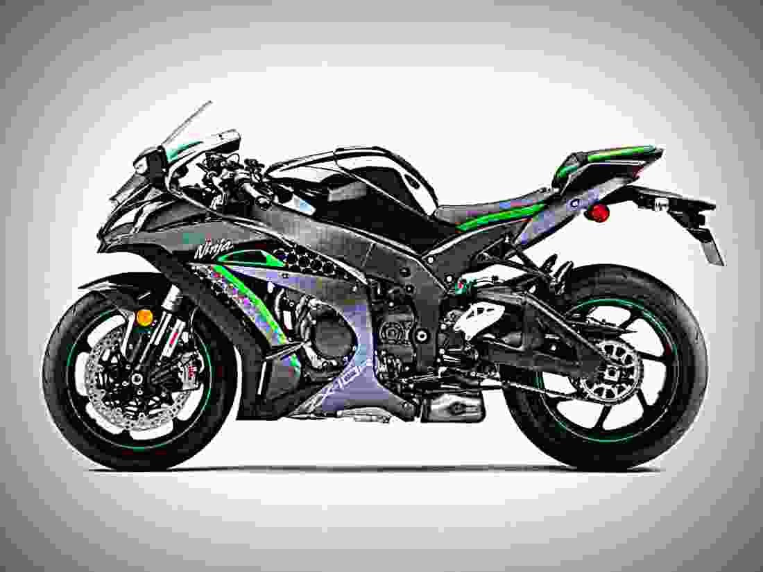 Kawasaki Ninja ZX 10R SE 2019 3 motorbike A4 Photo Print