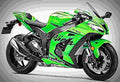 Kawasaki Ninja ZX 10RR 2019 3 motorbike A4 Photo Print