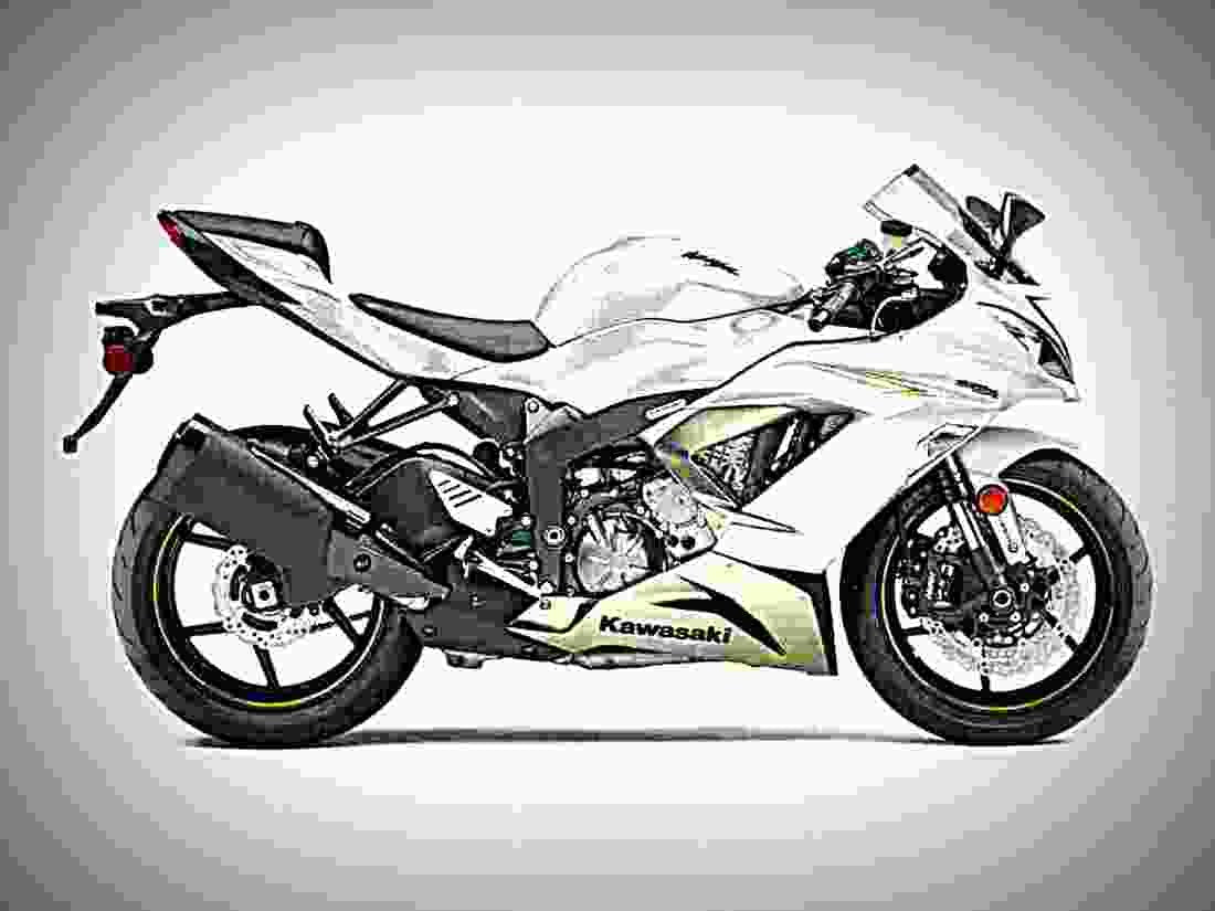 Kawasaki Ninja ZX 6R 2017 2 motorbike A4 Photo Print