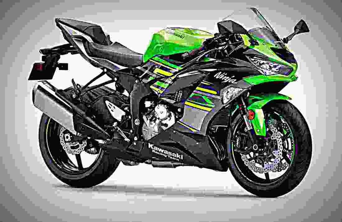 Kawasaki Ninja ZX 6R 636 KRT Edition 2019 3 motorbike A4 Photo Print