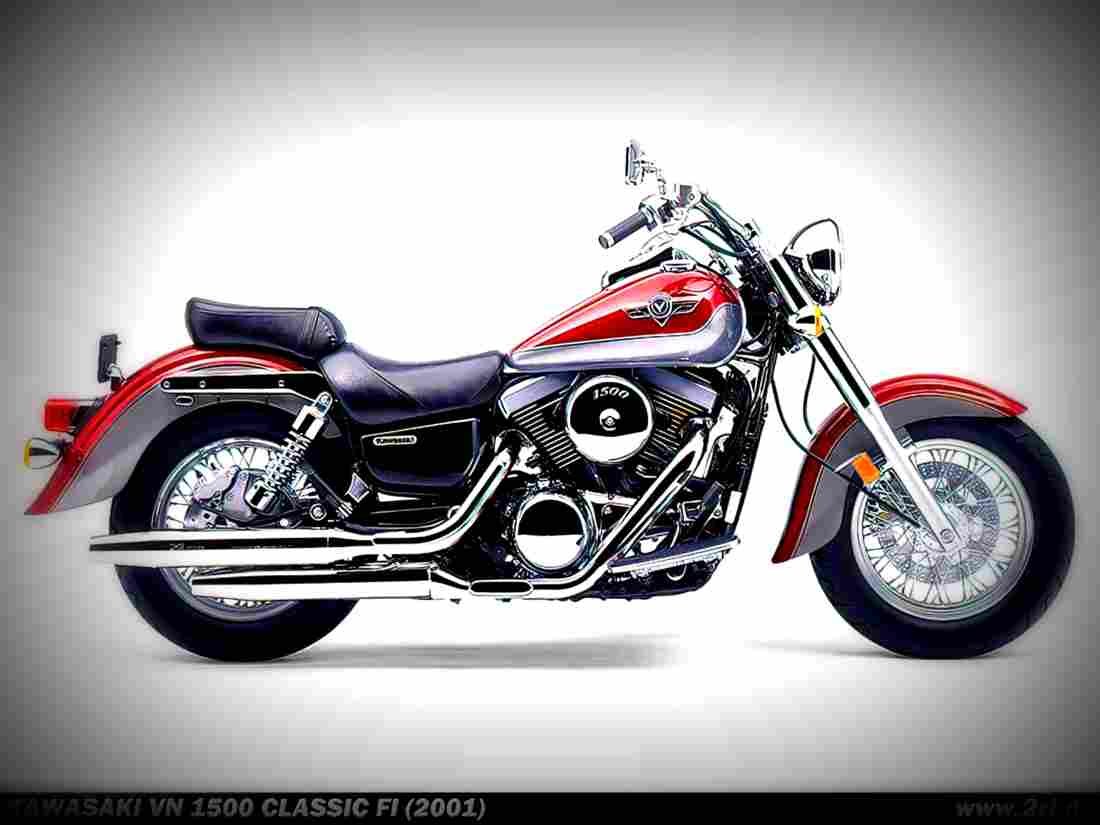 Kawasaki VN 1500 Classic Fi 2001 1 motorbike A4 Photo Print