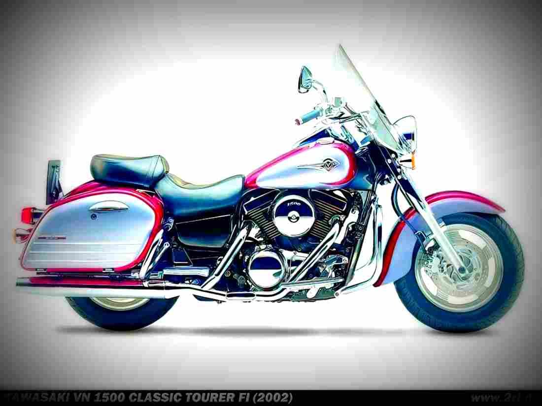 Kawasaki VN 1500 Classic Tourer Fi 2004 1 motorbike A4 Photo Print