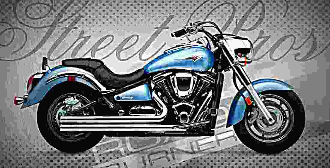 Kawasaki VN 800 Classic 2000 6 motorbike A4 Photo Print