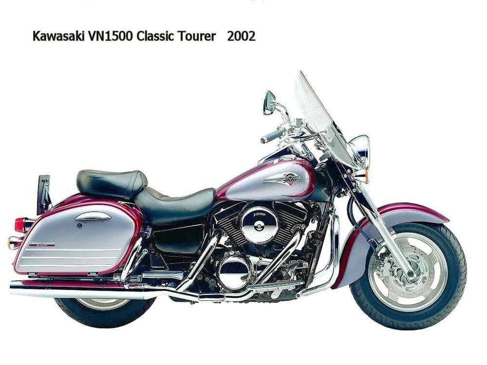 Kawasaki VN1500 ClassicTourer 2002 motorbike A4 Photo Print