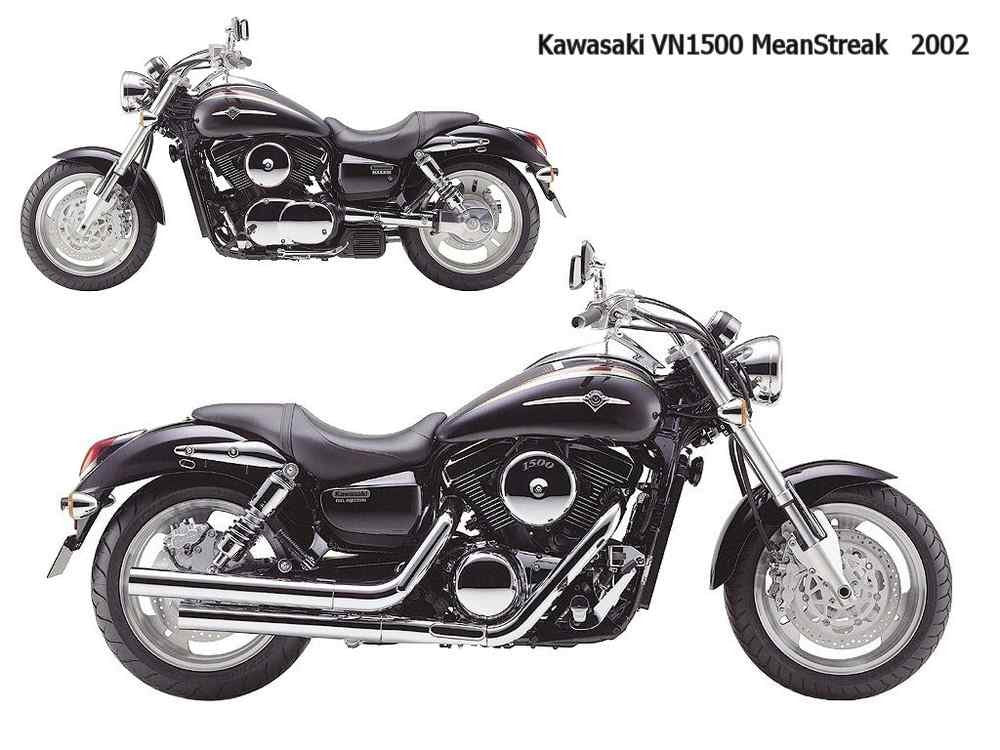Kawasaki VN1500 MeanStreak 2002 motorbike A4 Photo Print