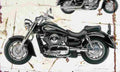 Kawasaki VN1600 2003 Aged Vintage A4 Photo Print