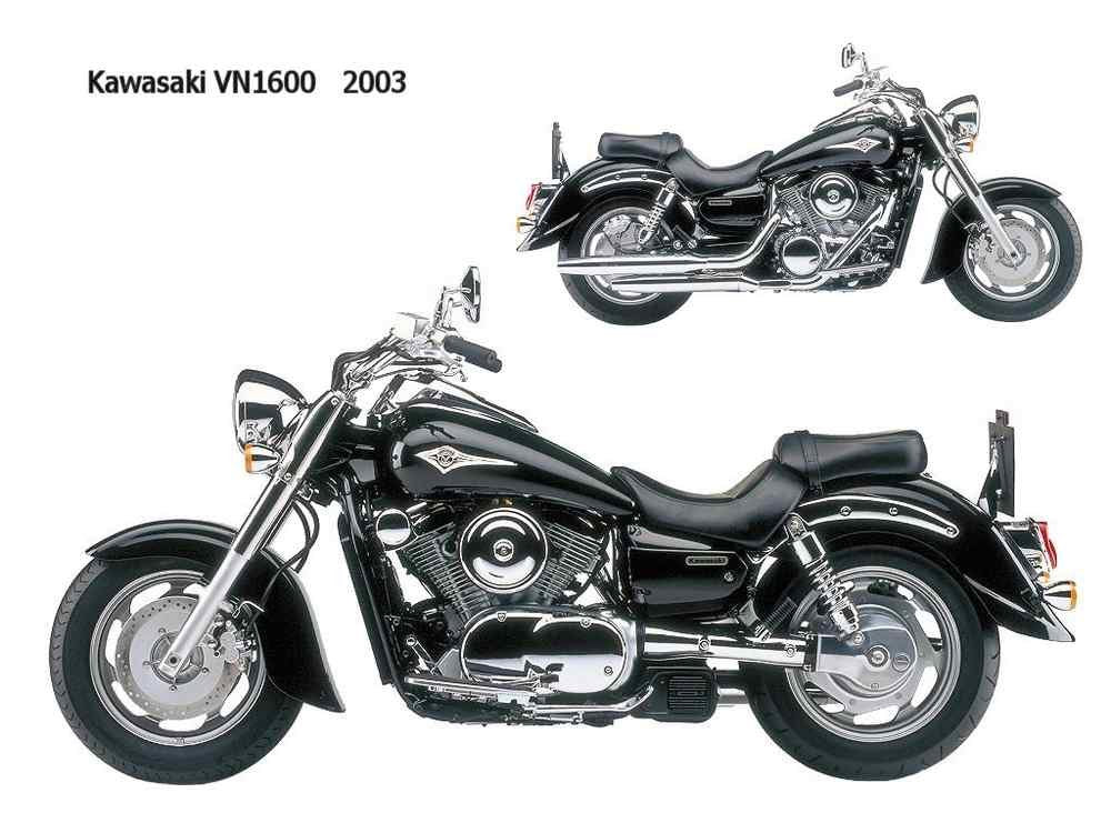Kawasaki VN1600 2003 motorbike A4 Photo Print