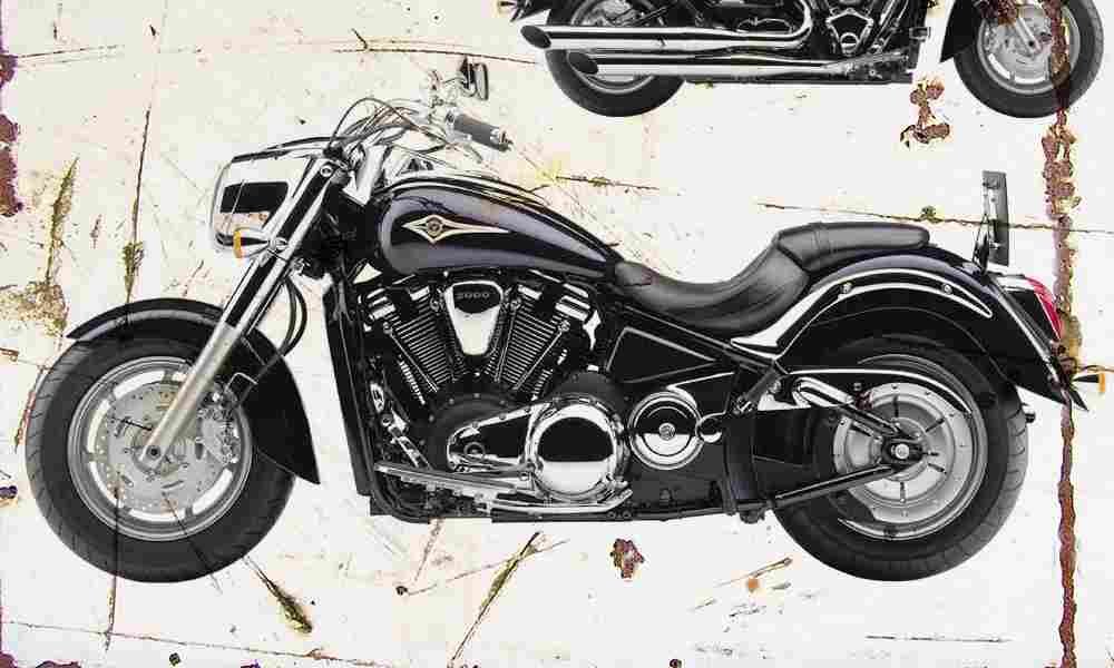 Kawasaki VN2000 2004 Aged Vintage A4 Photo Print