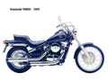Kawasaki VN800 1995 motorbike A4 Photo Print
