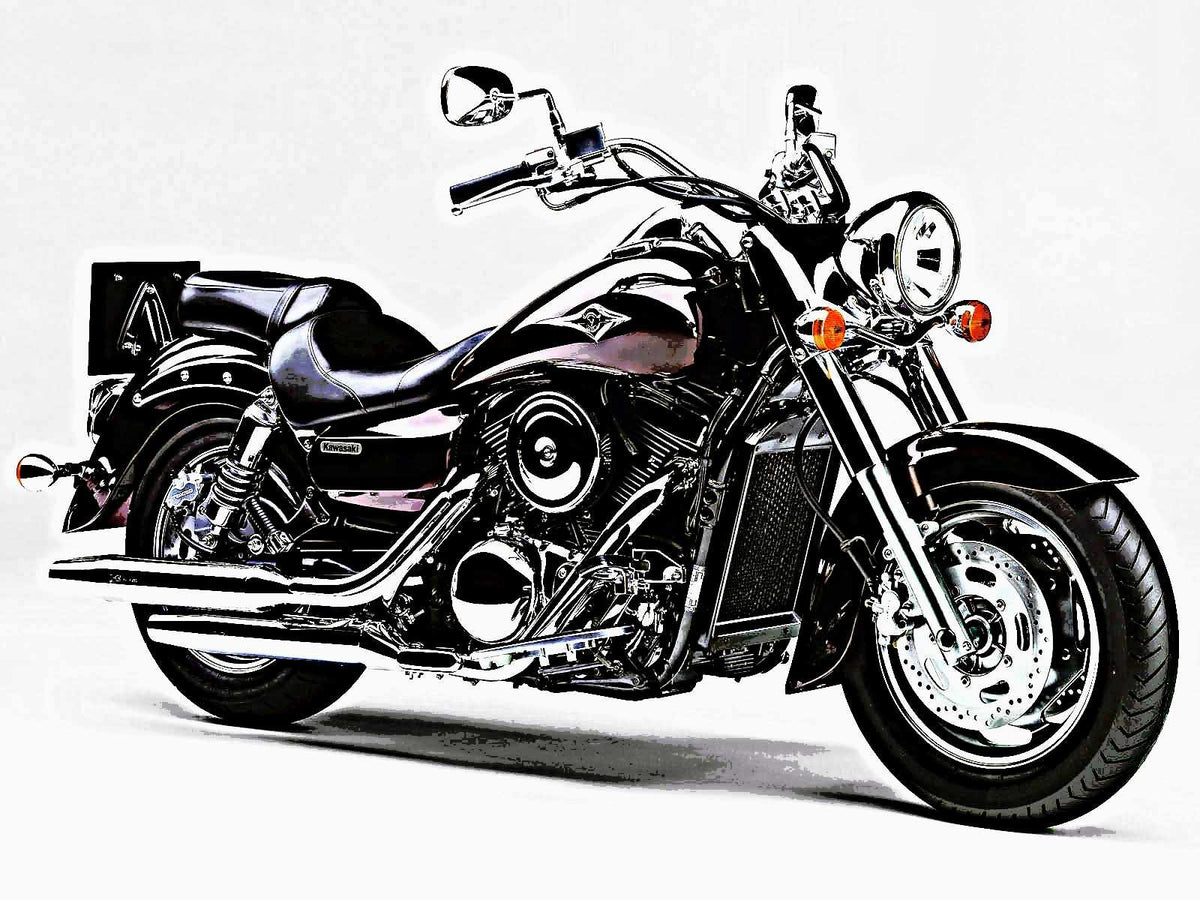 Kawasaki Vulcan 1600 motorbike A4 Photo Print