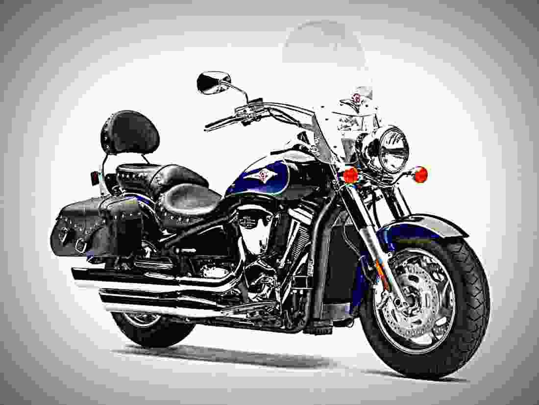 Kawasaki Vulcan 2000 Classic Vulcan 2000 Classic 5 motorbike A4 Photo Print