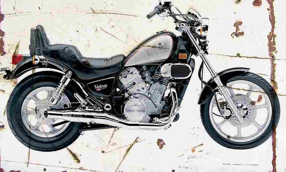 Kawasaki Vulcan750 2004 Aged Vintage A4 Photo Print