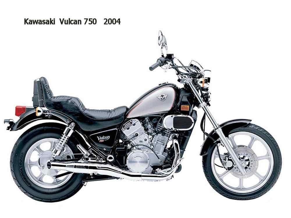 Kawasaki Vulcan750 2004 motorbike A4 Photo Print