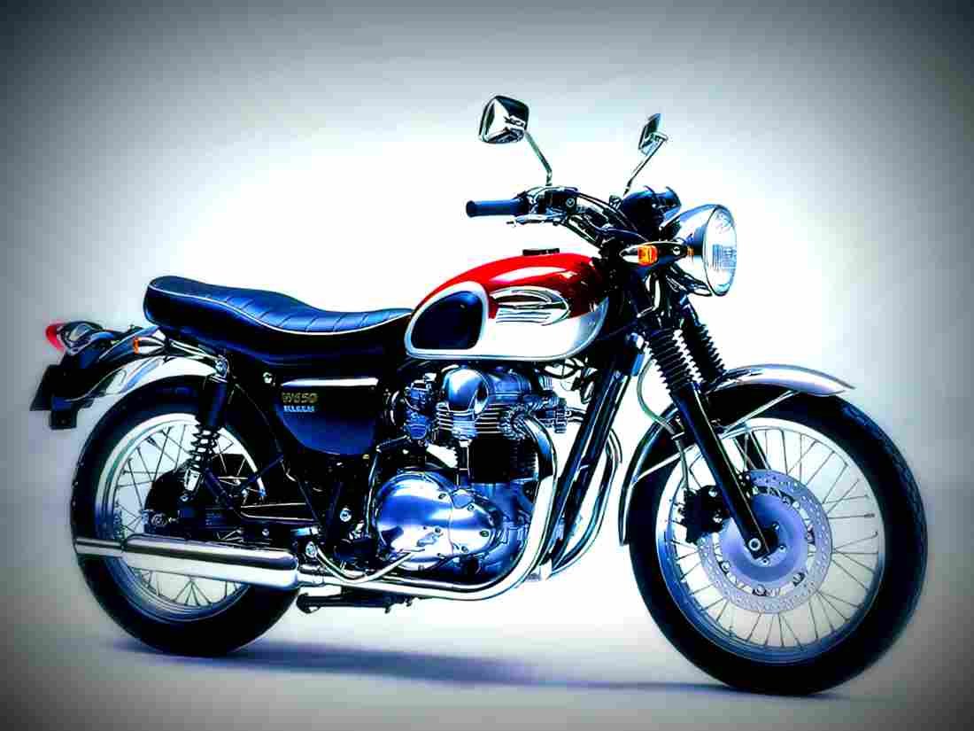 Kawasaki W 650 2003 2 motorbike A4 Photo Print