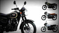 Kawasaki W175 2018 4 motorbike A4 Photo Print