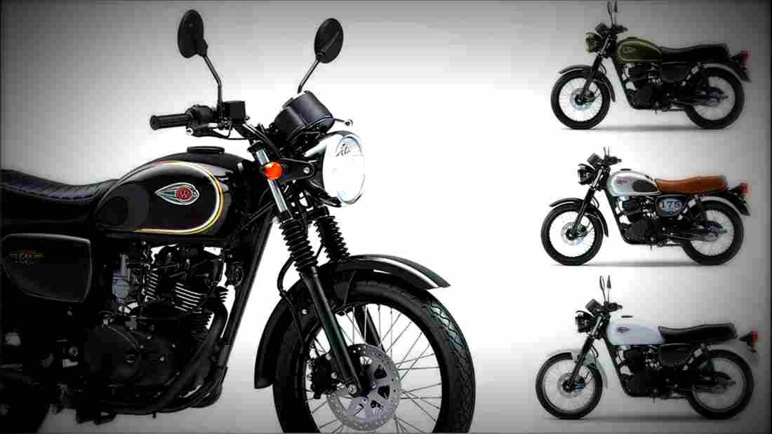 Kawasaki W175 2018 4 motorbike A4 Photo Print