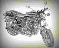 Kawasaki Z 400 1974 2 motorbike A4 Photo Print
