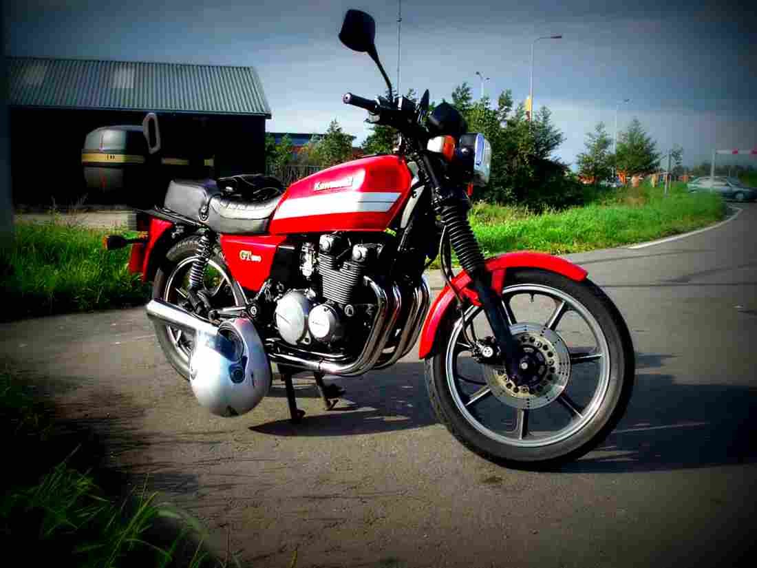 Kawasaki Z 450 LTD (reduced effect) 1987 3 motorbike A4 Photo Print