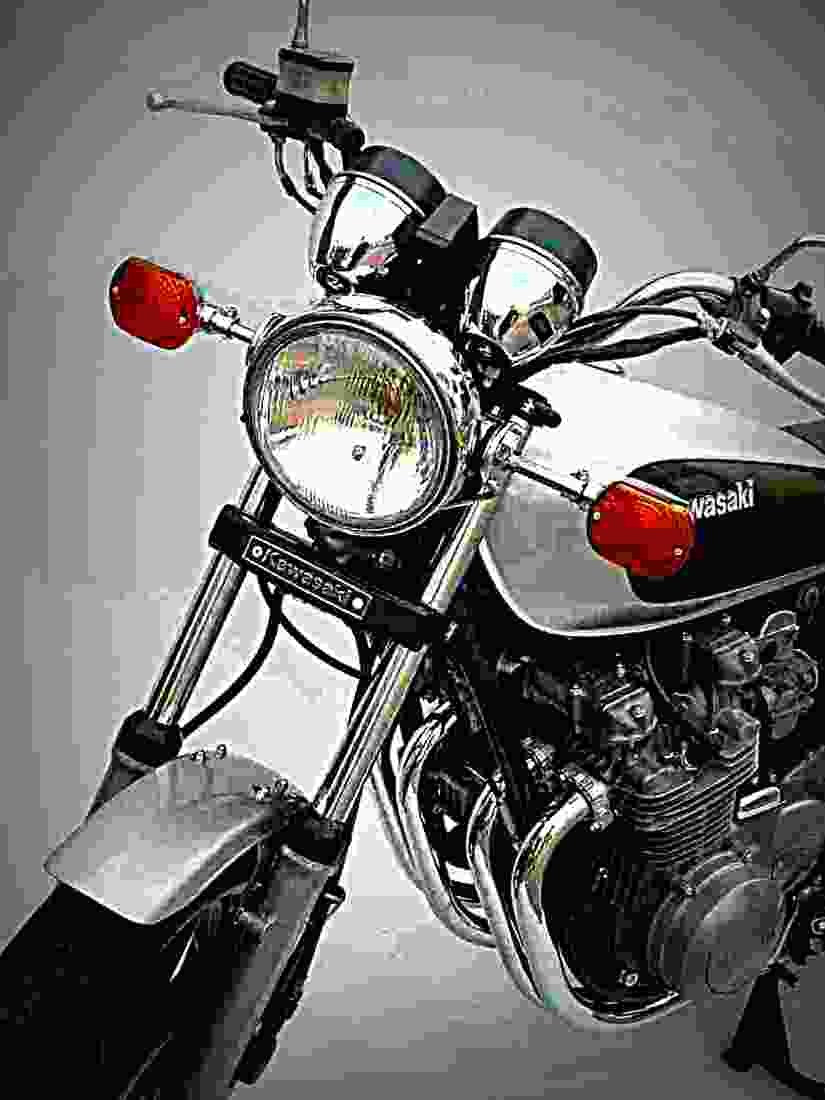 Kawasaki Z 650 1976 5 motorbike A4 Photo Print