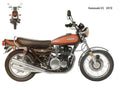 Kawasaki Z1 1972 motorbike A4 Photo Print