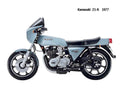Kawasaki Z1 R 1977 motorbike A4 Photo Print