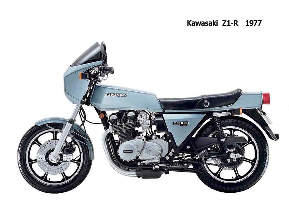 Kawasaki Z1 R 1977 motorbike A4 Photo Print