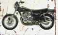 Kawasaki Z1000 1977 Aged Vintage A4 Photo Print