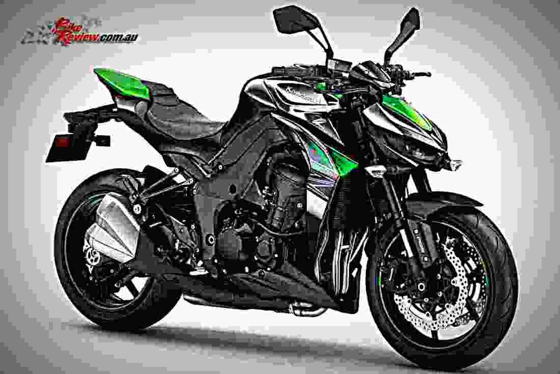 Kawasaki Z1000 2017 2 motorbike A4 Photo Print