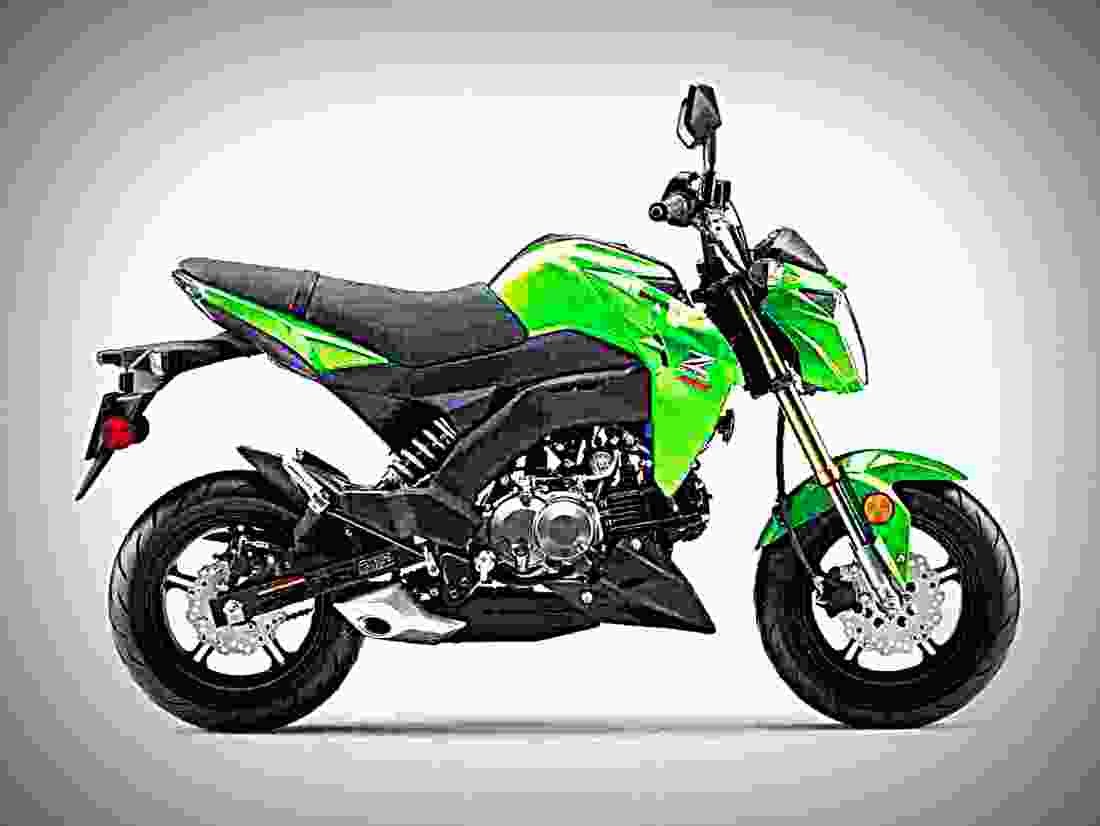 Kawasaki Z125 2017 1 motorbike A4 Photo Print