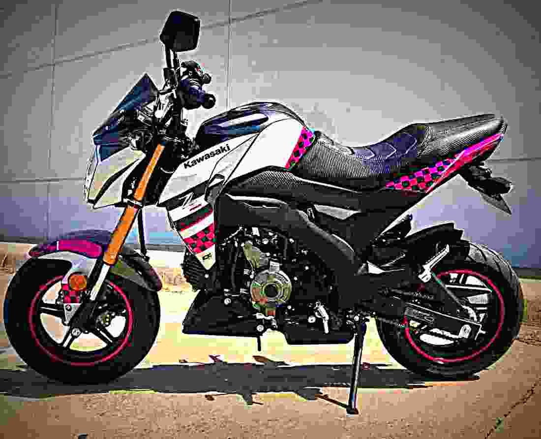 Kawasaki Z125 Pro 2018 4 motorbike A4 Photo Print