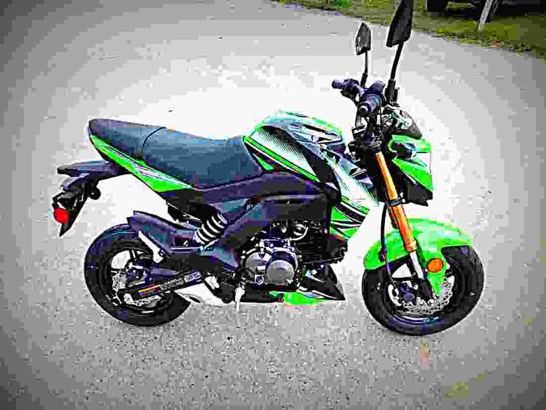 Kawasaki Z125 Pro KRT Edition 2017 3 motorbike A4 Photo Print