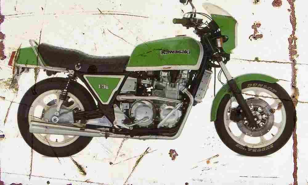 Kawasaki Z1300 1984 Aged Vintage A4 Photo Print