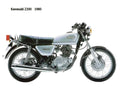 Kawasaki Z200 1980 motorbike A4 Photo Print