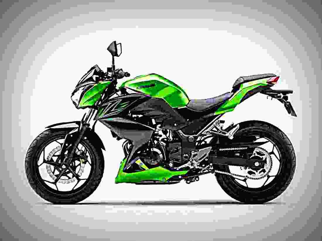 Kawasaki Z300 Performance 2017 3 motorbike A4 Photo Print