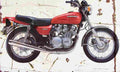 Kawasaki Z650 1977 Aged Vintage A4 Photo Print