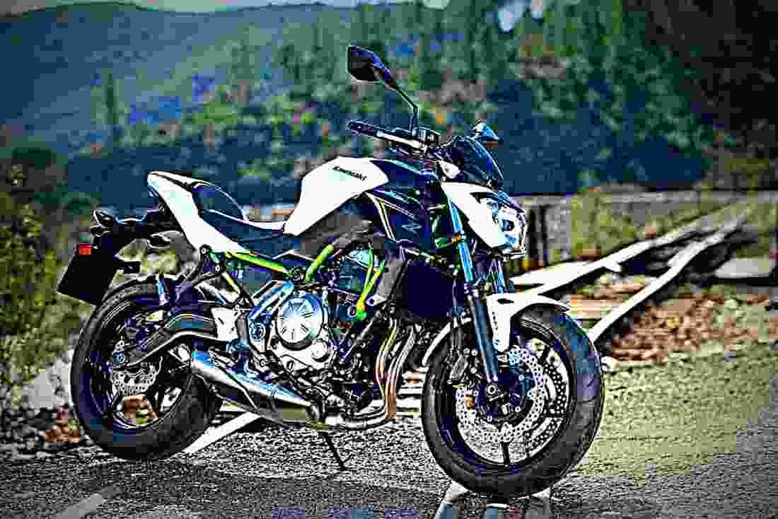 Kawasaki Z650 2017 2 motorbike A4 Photo Print
