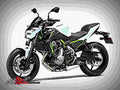 Kawasaki Z650 2017 3 motorbike A4 Photo Print