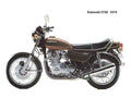 Kawasaki Z750 1976 motorbike A4 Photo Print