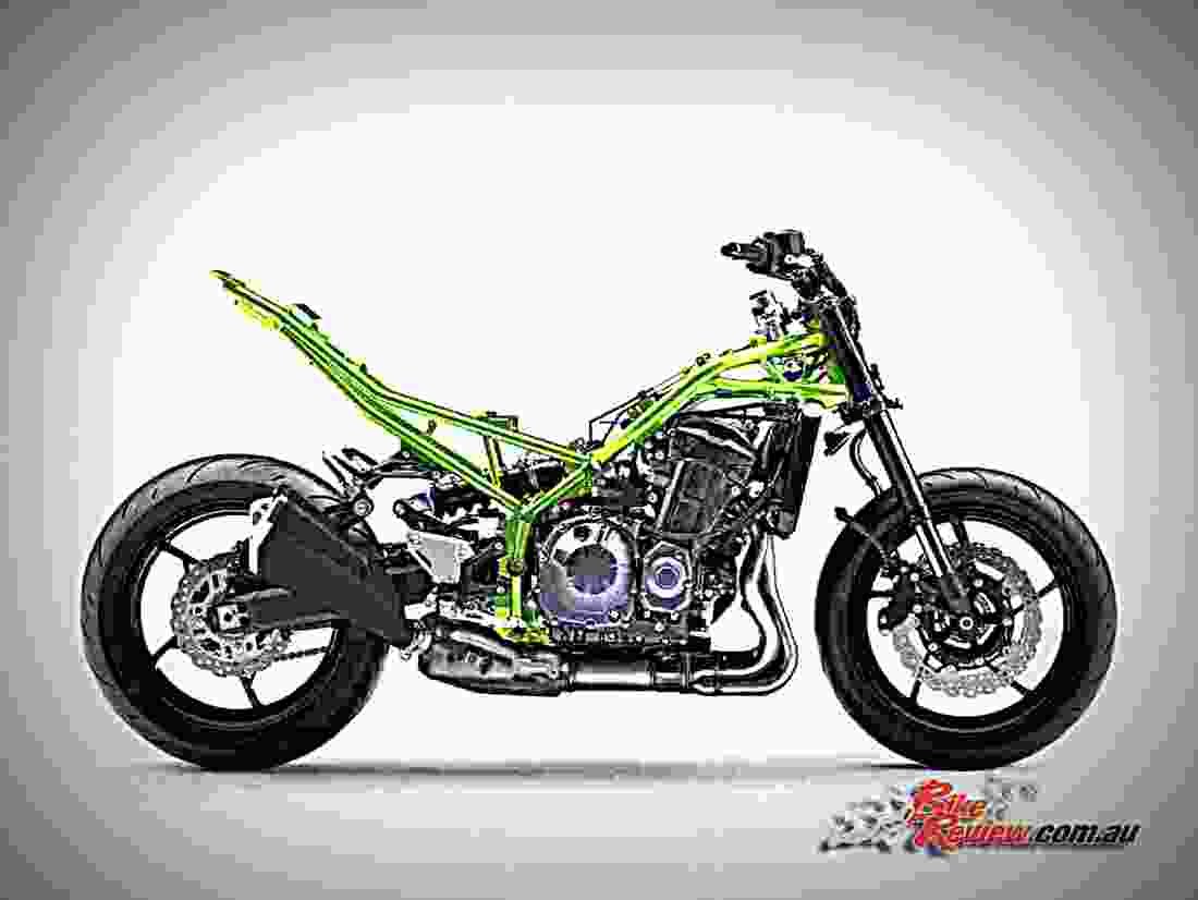 Kawasaki Z900 2017 3 motorbike A4 Photo Print