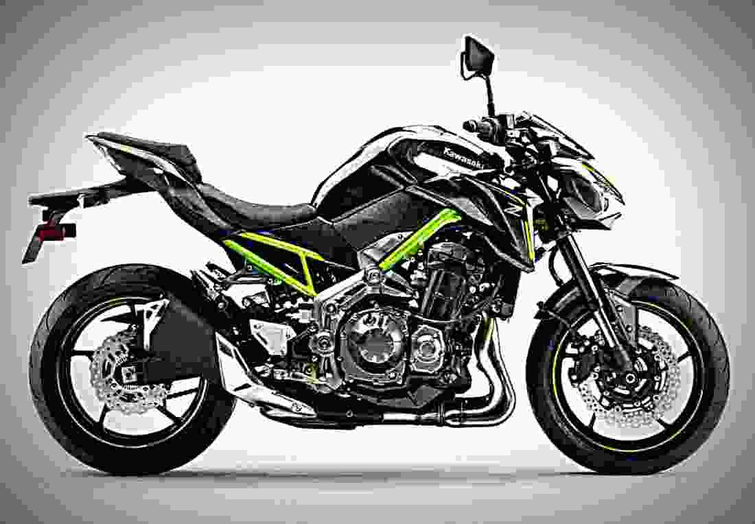Kawasaki Z900 2017 4 motorbike A4 Photo Print
