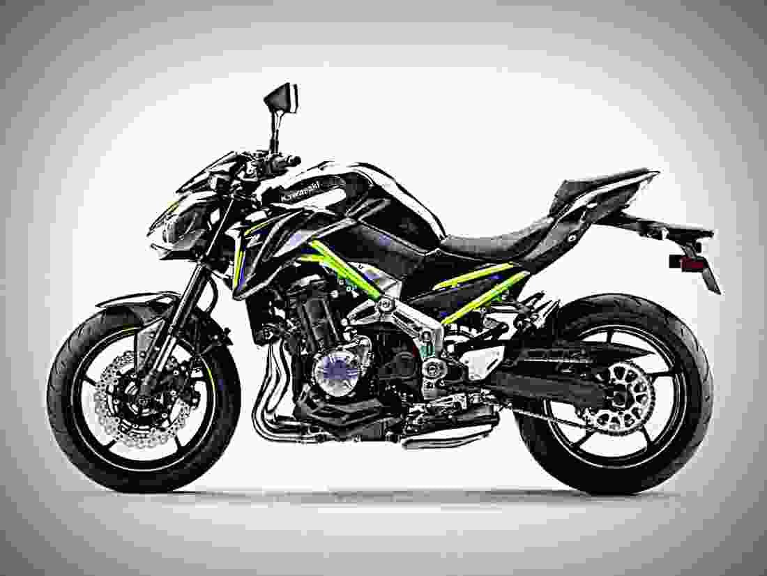 Kawasaki Z900 ABS 2017 4 motorbike A4 Photo Print
