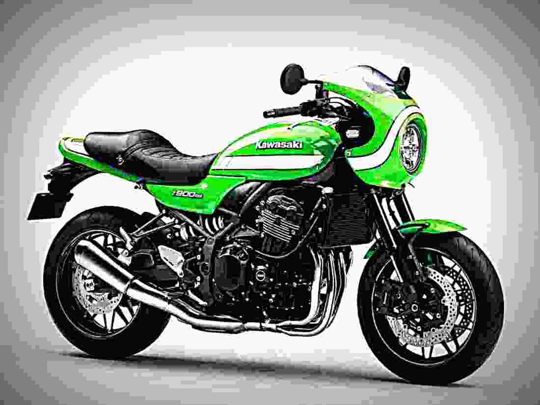 Kawasaki Z900RS 2019 1 motorbike A4 Photo Print