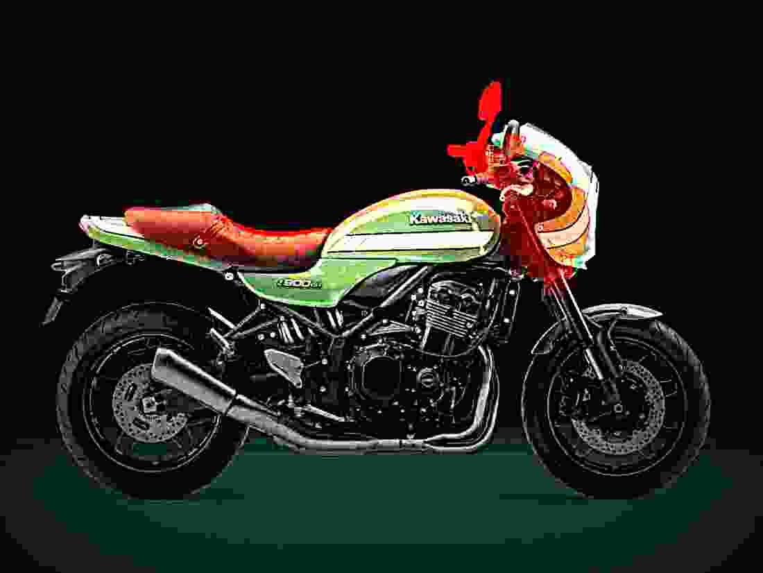 Kawasaki Z900RS Cafe 2019 2 motorbike A4 Photo Print